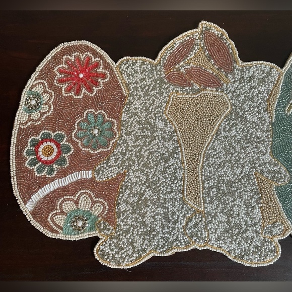 Pier 1 imports beaded Easter table runner - Picture 3 of 11